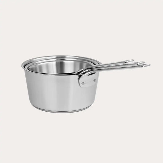 Cristel® Set of 3 Saucepans with Glass Lids - NY Gift Boutique