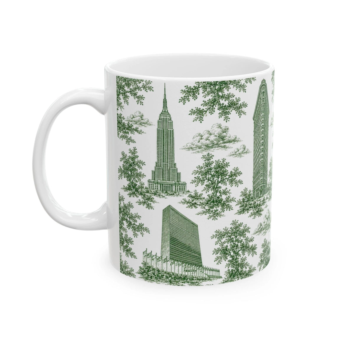 Manhattan Toile De Jouy Chinoiserie Ceramic Mug