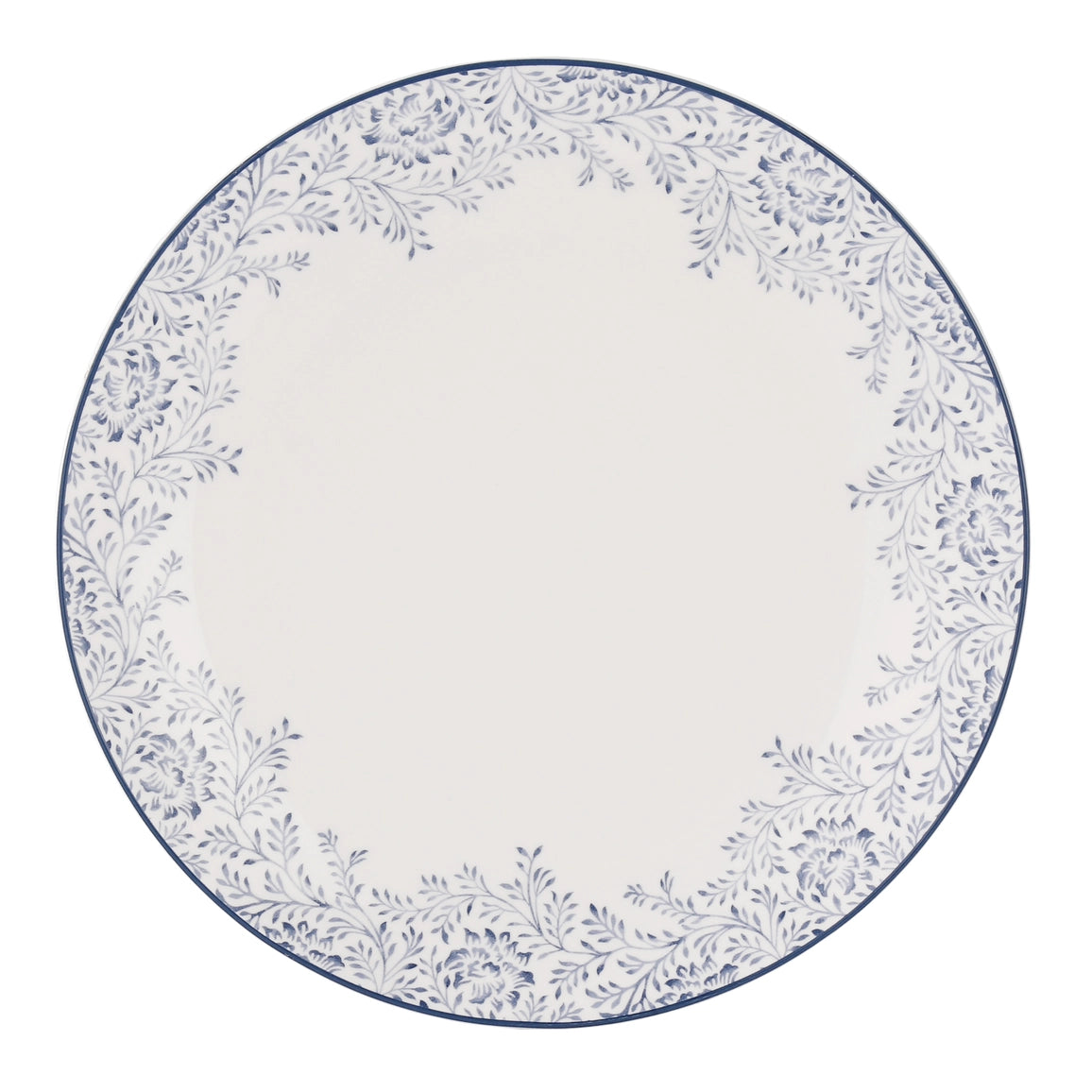 Delicate Blue Floral Bone China Dinnerware Set 16 Pc for 4