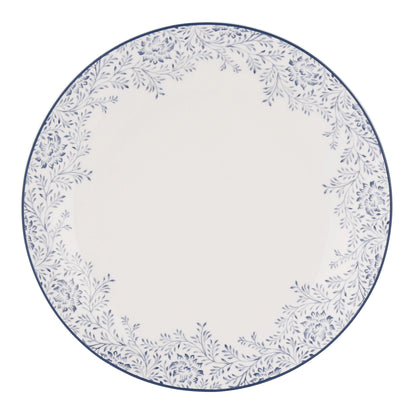 Delicate Blue Floral Bone China Dinnerware Set 16 Pc for 4