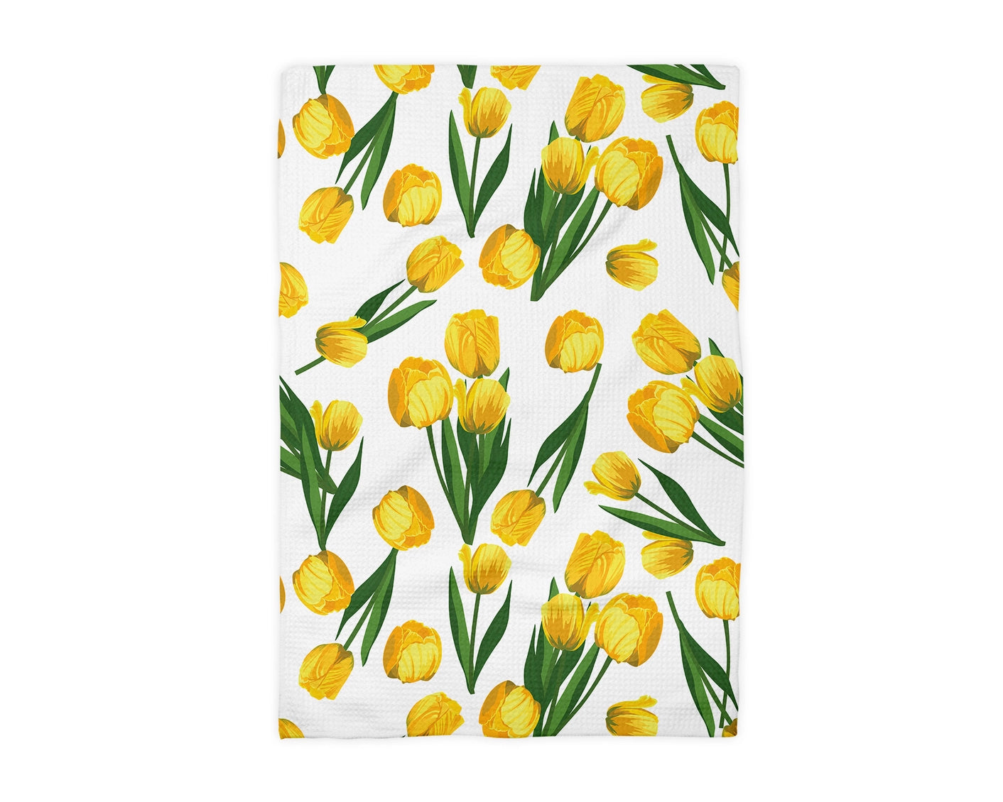 Yellow Tulip Waffle Weave Towel - NY Gift Boutique