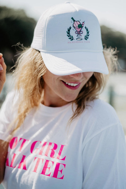 Pickleball Club Martini Foam Trucker Cap