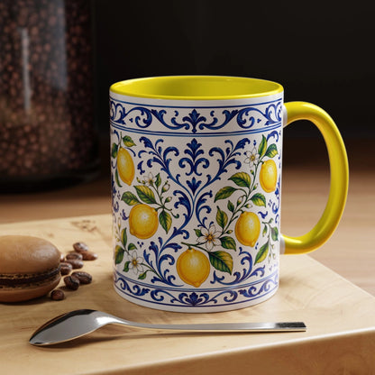 Little Italy Amalfi Blue & Lemon 11oz Mug