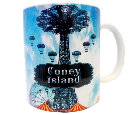 Vintage Parachute Drop, Brooklyn New York Mug