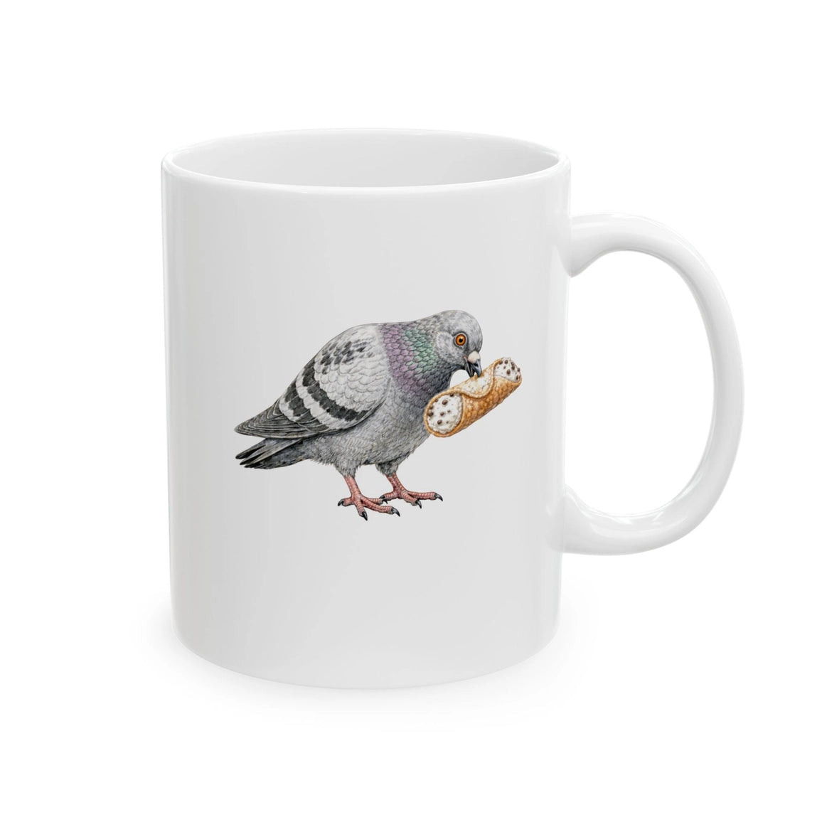 Arthur Avenue Cannolo Pigeon Ceramic Mug