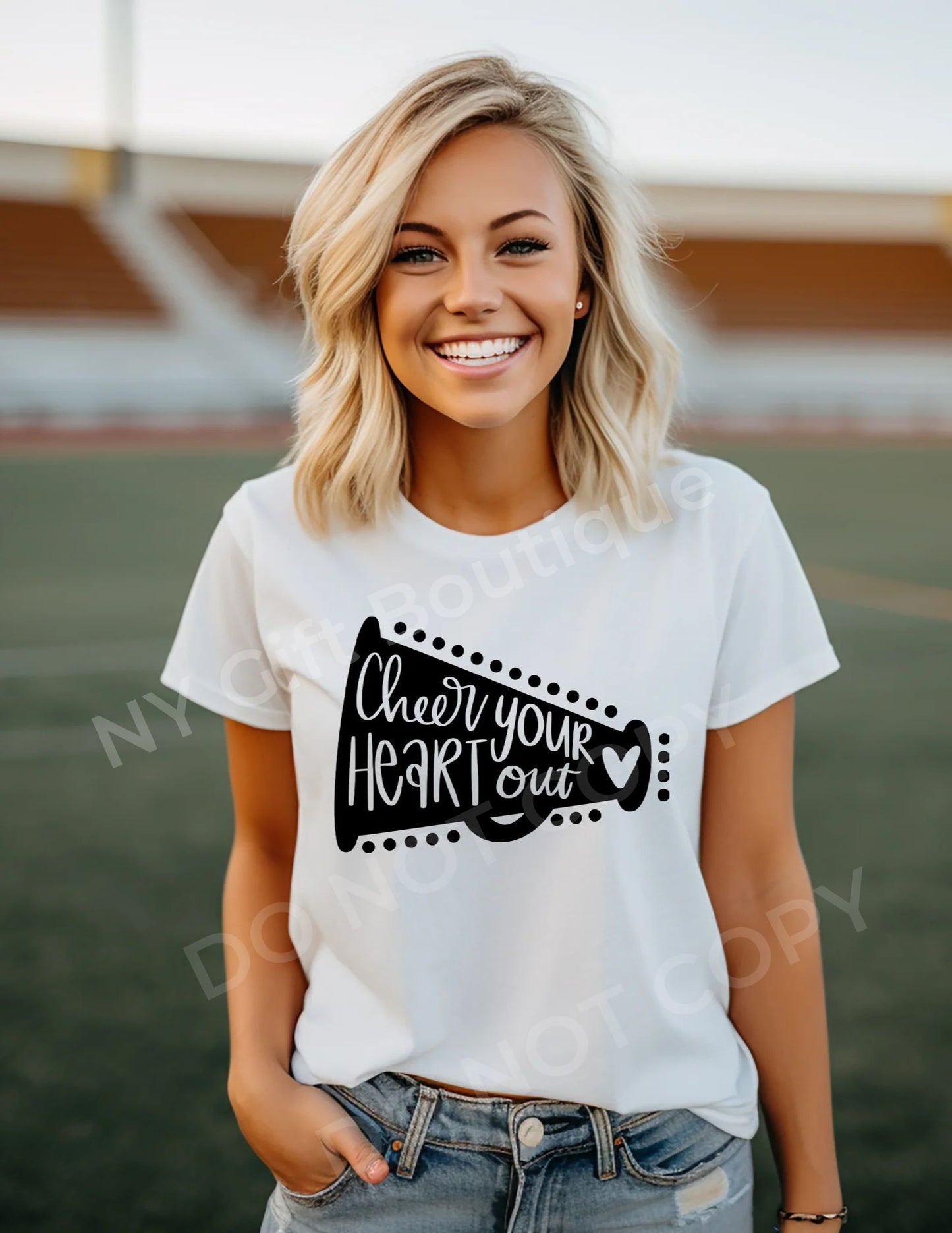 Cheer Your Heart Out Megaphone Women's Shirt