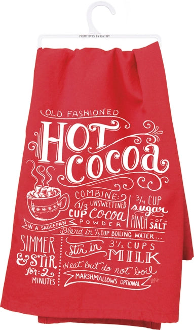 Old Fashioned Hot Cocoa Kitchen Towel