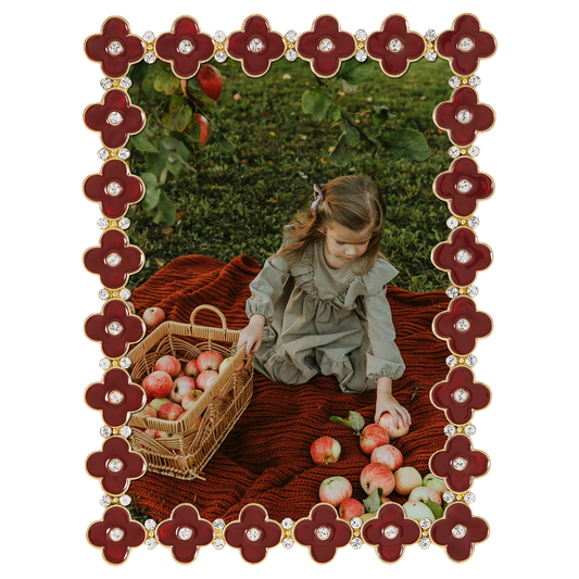 Gold Clover Enamel Clover 5" X 7" Frame by Olivia Riegel