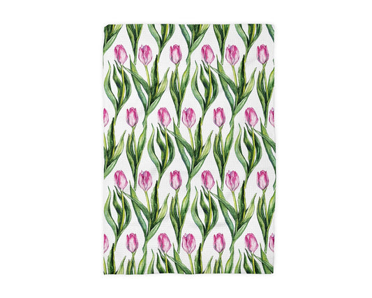 Floral Spring Bloom Waffle Weave Towel