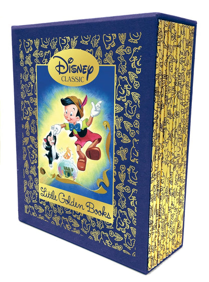 Disney Classic Little Golden Books collection with blue and yellow design