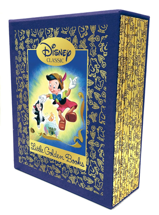 Disney Classic Little Golden Books collection with blue and yellow design