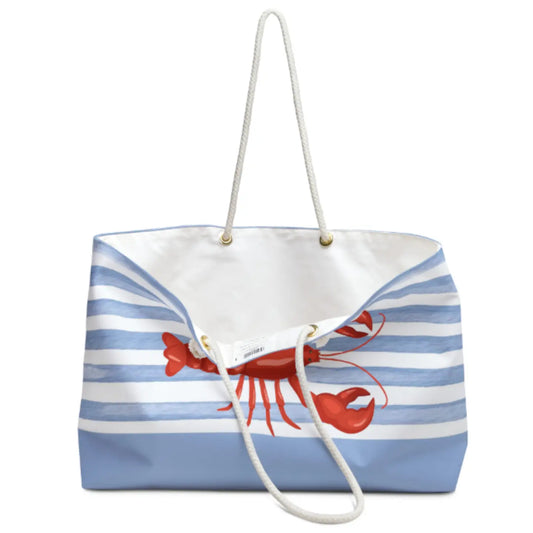 Lobster Stripe Weekender Tote Bag