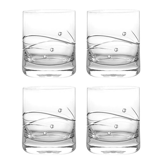 Sparkle Double Old Fashion Glasses, 10.5 oz. Set of 4