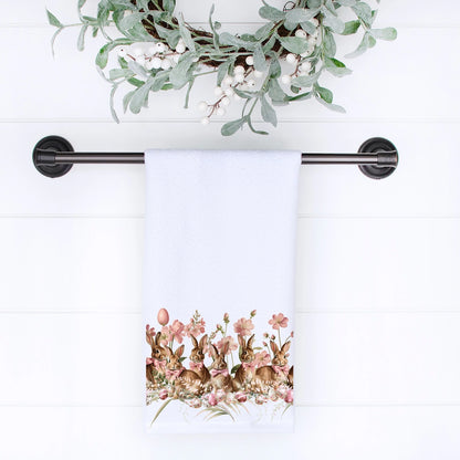 Easter Bunny Border Hand Towel - PreOrder