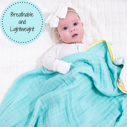 The Sky Is the Limit 100% Cotton Muslin Baby Blanket