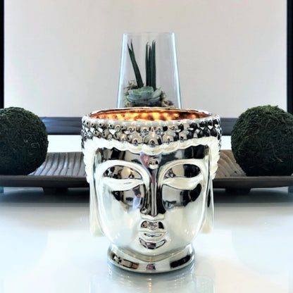 Silver Buddha Perfumed Candle – Grapefruit & Tonka