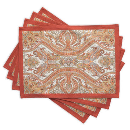 Kashmir Paisley - Placemats 100% Cotton 13" X 19" - Set of 4