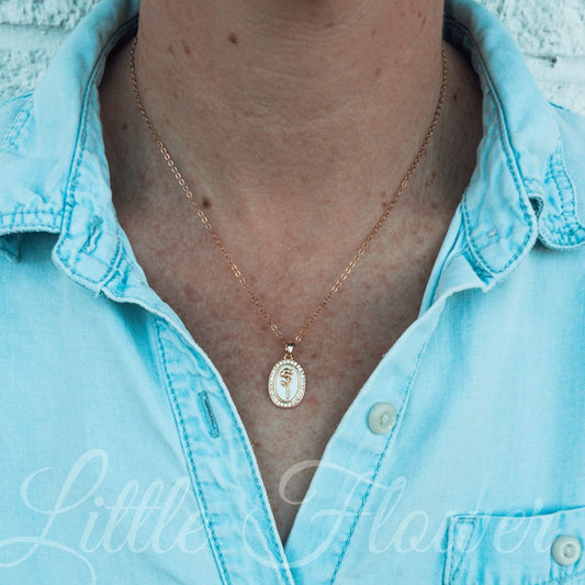 Little Flower -St. Therese- Necklace - NY Gift Boutique