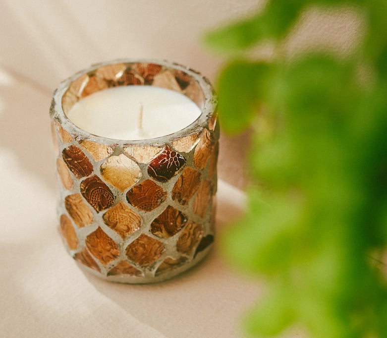 Small Mosaic Candle