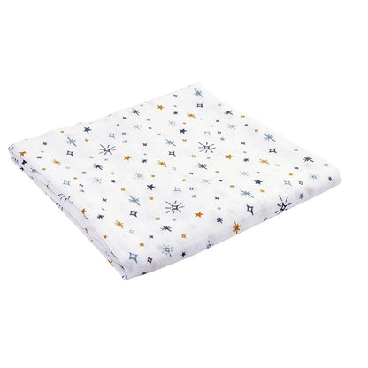 Swaddles with Plush Rattle - Stars