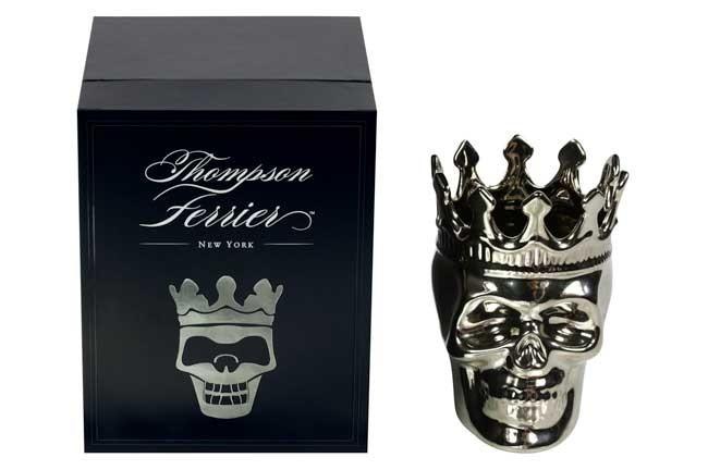 Silver Maximilien Skull Candle - Monte Cristo