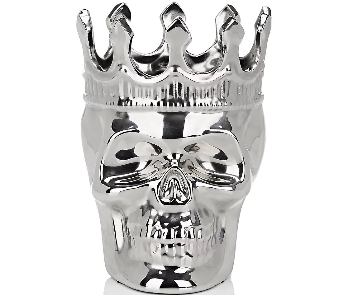 Silver Maximilien Skull Candle - Monte Cristo