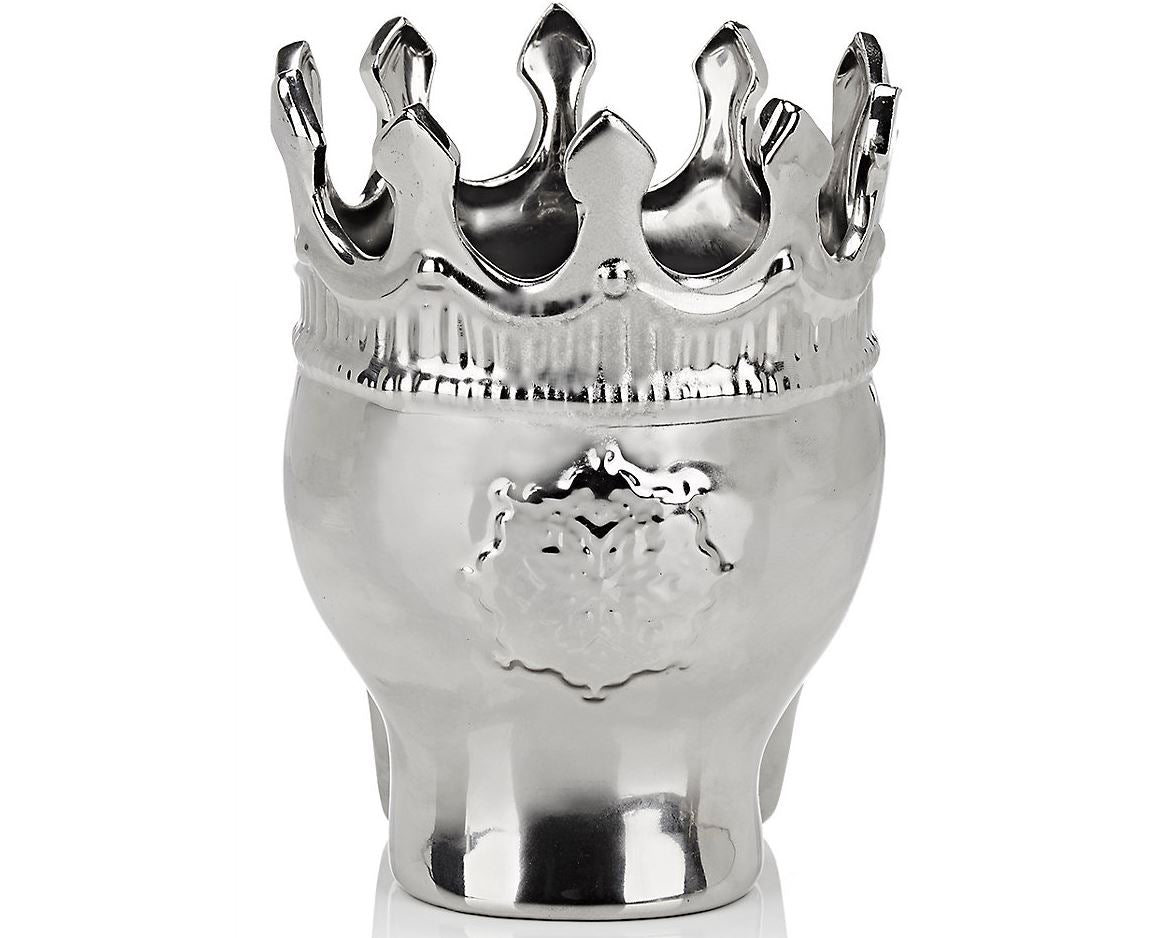 Silver Maximilien Skull Candle - Monte Cristo