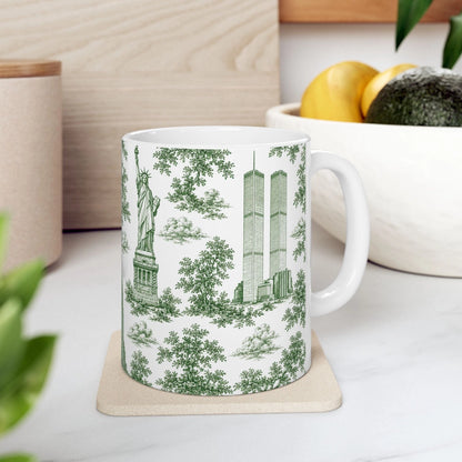 Manhattan Toile De Jouy Chinoiserie Ceramic Mug