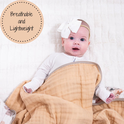 Bear Hugs Baby Toddler 100% Cotton Muslin Blanket