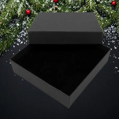 Black Cardboard Ornament Gift Box & Velvet Filler
