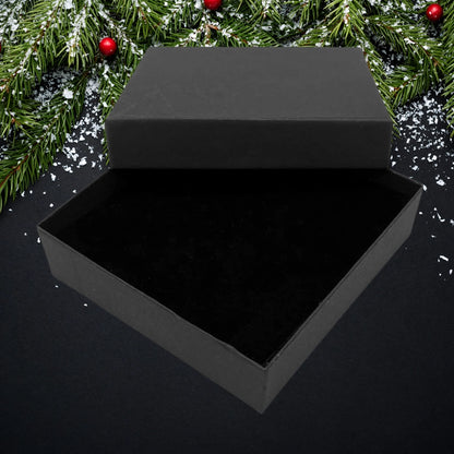 Black Cardboard Ornament Gift Box & Velvet Filler