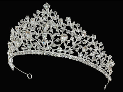 Grand Crystal Bridal Crown - Silver - NY Gift Boutique