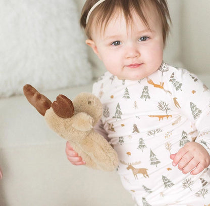 Swaddles with Plush Rattle - Woodland