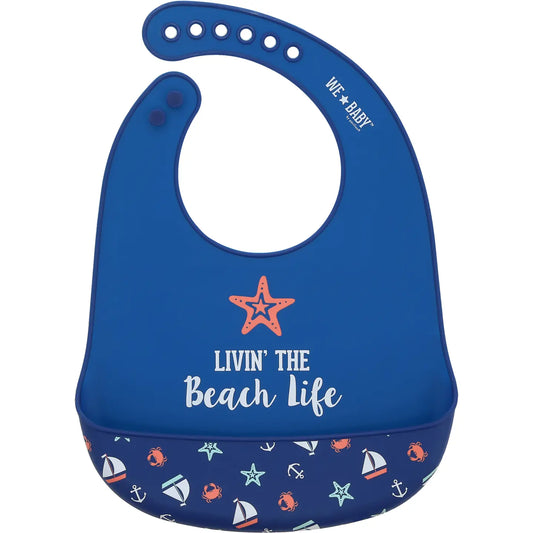 Beach Life - 12" Silicone Catch All Bib