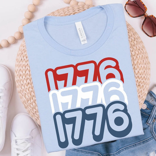 1776 Repeat Design Graphic Tee