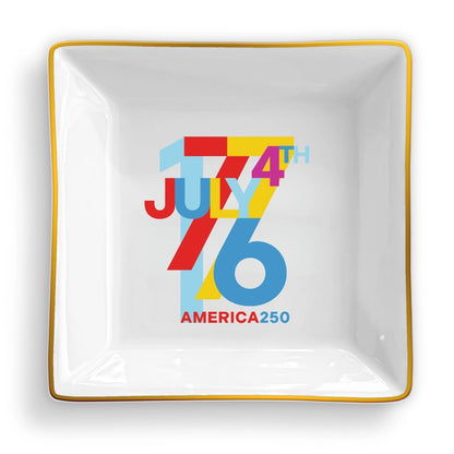1776 Square Trinket Tray Dish - Officially Licensed - NY Gift Boutique