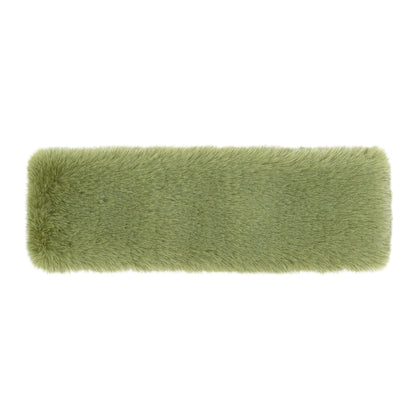 Green fluffy Faux Fur Headband on a white background