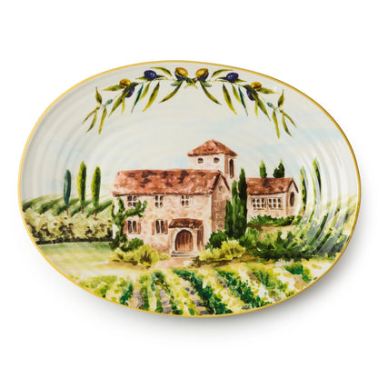 Tuscany Ceramic Oval Platter 16in X 11.5in