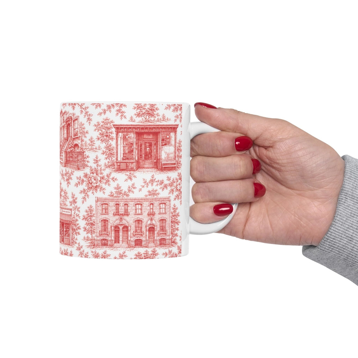 Bronx Toile De Jouy Chinoiserie Ceramic Mug