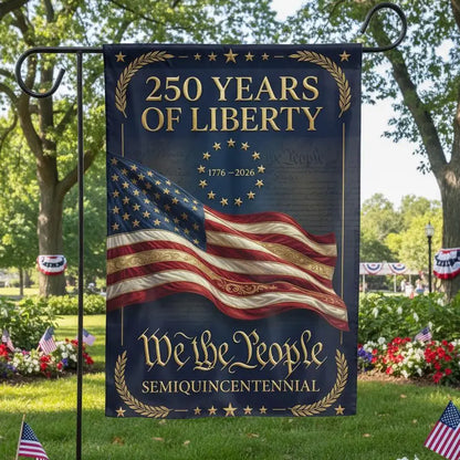 We the People 1776–2026 Garden Flag, 250 Years of Liberty