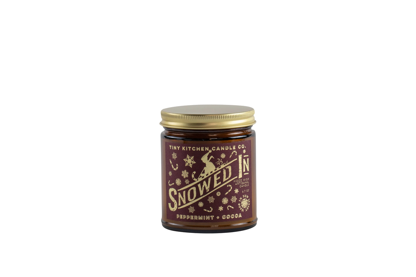 Snowed in Wood Wick Candle- 8 oz.