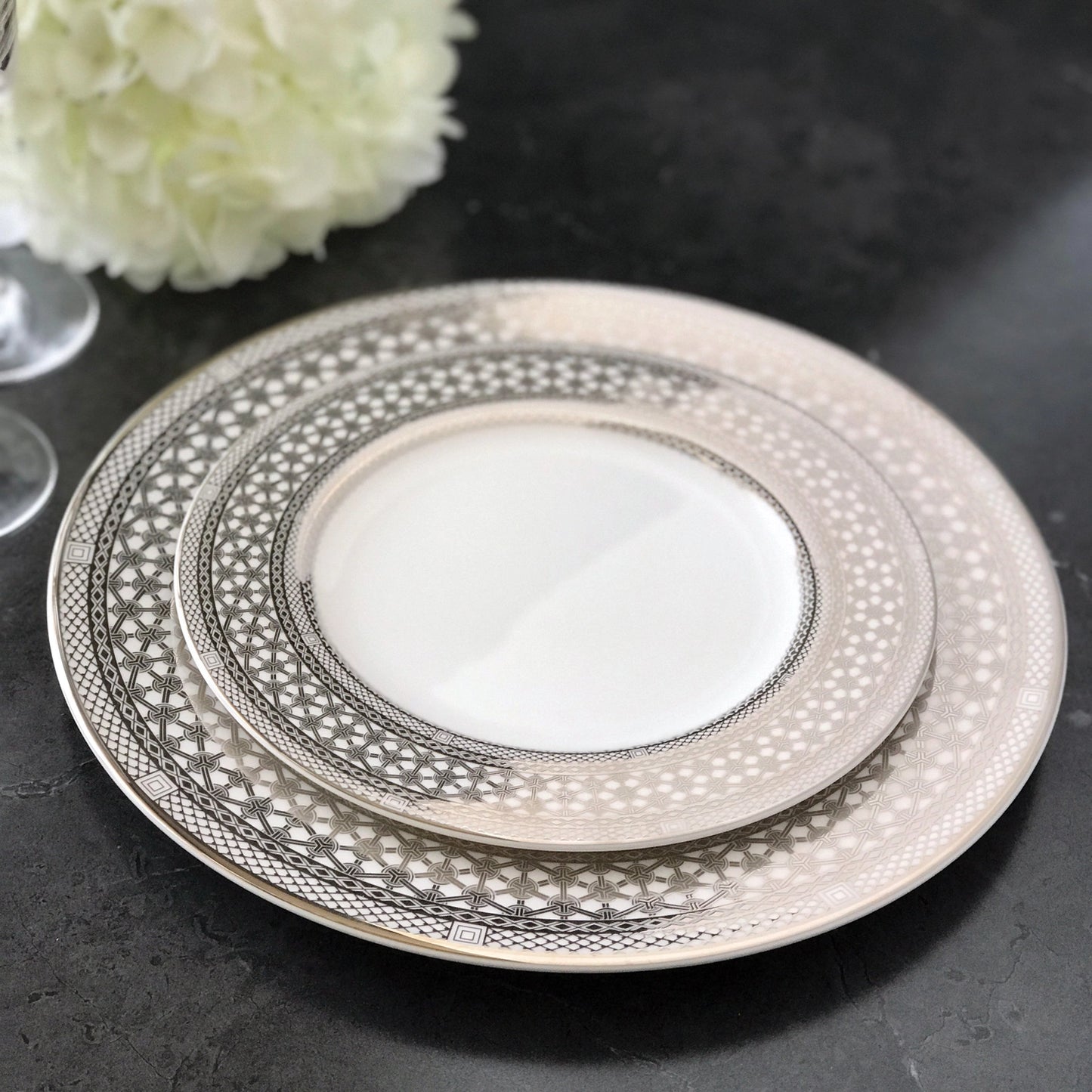 Hawthorne Ice Platinum Salad Plate