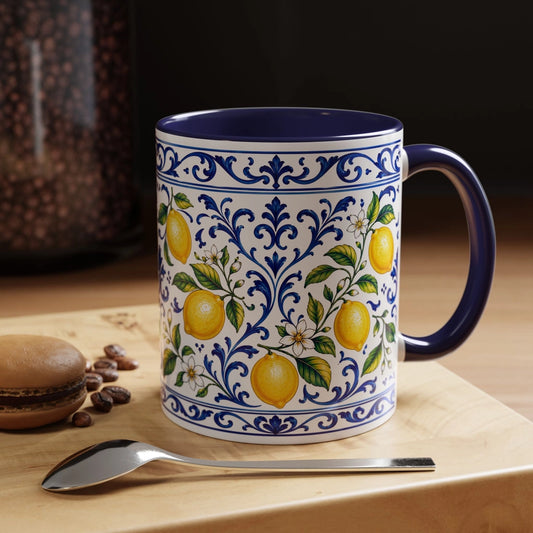 Little Italy Amalfi Blue & Lemon 11oz Mug
