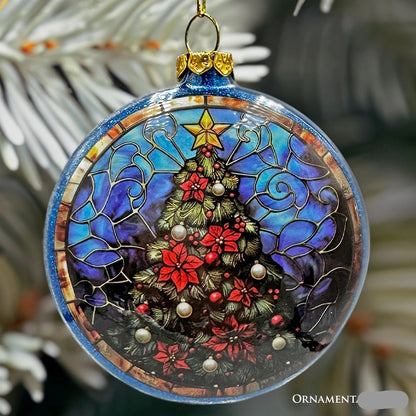 Wonderful Santa Claus Stained Glass Effect Ornament