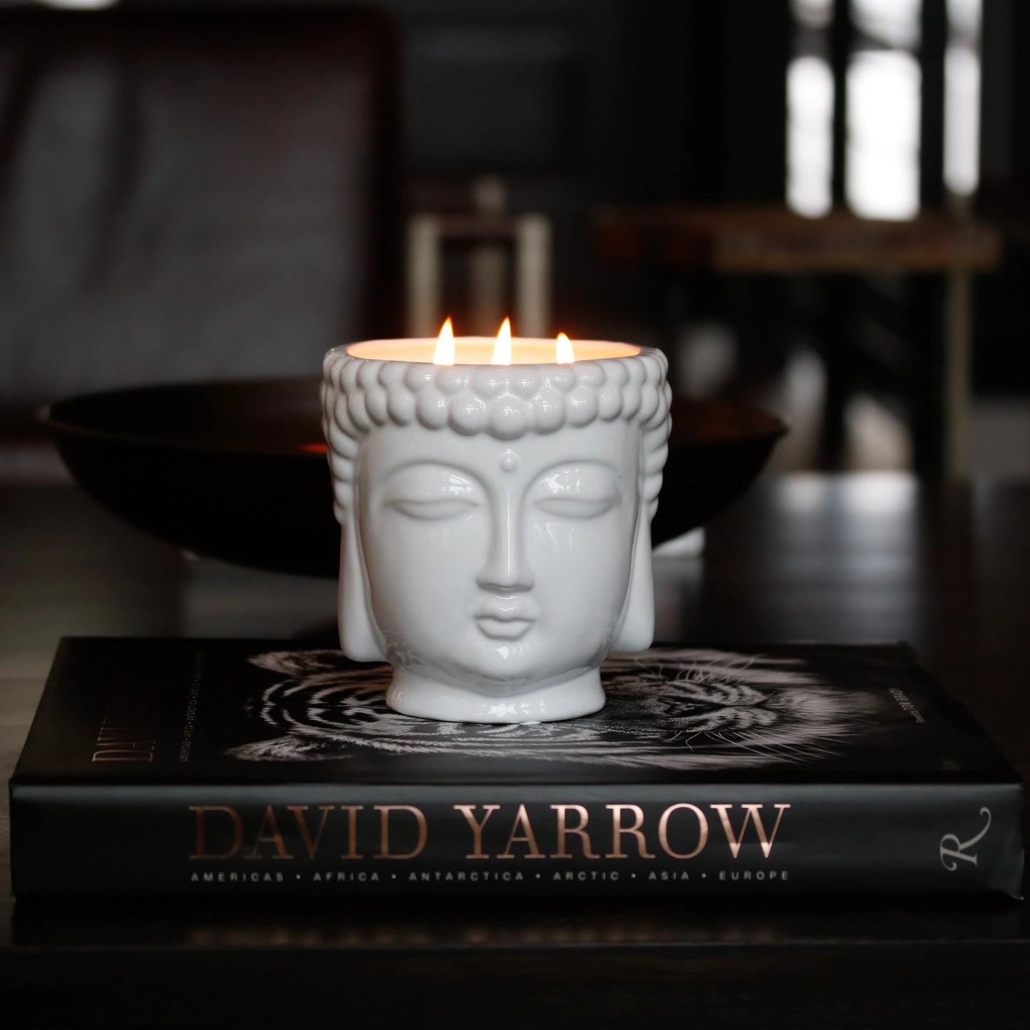 White Buddha Candle