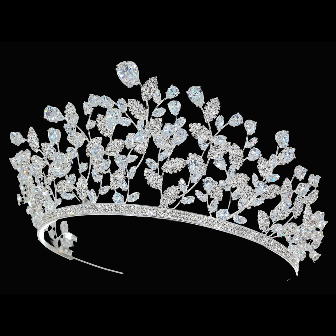 Raquel- Cubic Zirconium Cz Crystal Bridal Tiara Crown - NY Gift Boutique