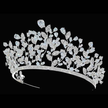 Raquel- Cubic Zirconium Cz Crystal Bridal Tiara Crown - NY Gift Boutique