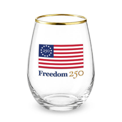 Freedom 250 Stemless Wine Glass - Officially Licensed