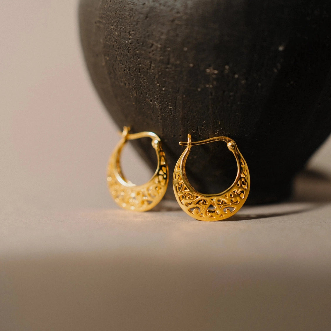 Filigree Pendant Earrings 925 Silver