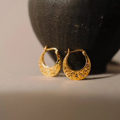 Filigree Pendant Earrings 925 Silver